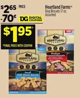 Dollar General Heartland Farms Dog Biscuits offer
