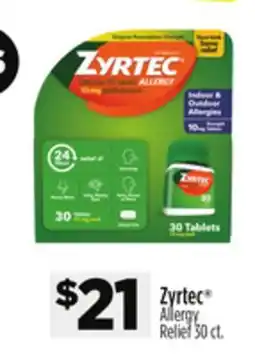 Dollar General Zyrtec Allergy Relief offer