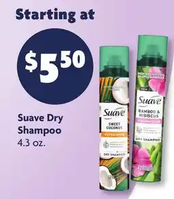 Family Dollar Suave Dry Shampoo offer