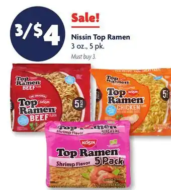 Family Dollar Nissin Top Ramen offer
