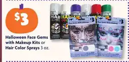 Family Dollar Halloween Face Gems with Makeup Kits or Hair Color Sprays offer