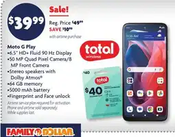 Family Dollar Moto G Play offer