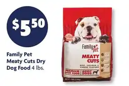Family Dollar Family Pet Meaty Cuts Dry Dog Food offer