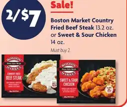 Family Dollar Boston Market Country Fried Beef Steak 13.2 oz. or Sweet & Sour Chicken 14 oz offer