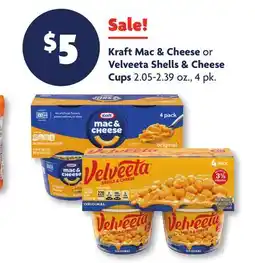 Family Dollar Kraft Mac & Cheese or Velveeta Shells & Cheese Cups offer