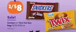 Family Dollar Snickers or Twix Fun Size Bags offer
