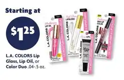 Family Dollar L.A. COLORS Lip Gloss, Lip Oil, or Color Duo offer