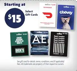 Family Dollar Select Gift Cards offer