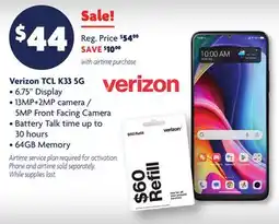 Family Dollar Verizon TCL K33 5G offer
