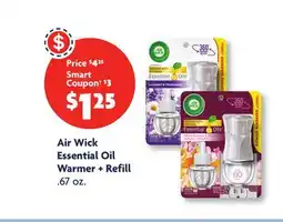 Family Dollar Air Wick Essential Oil Warmer + Refill offer