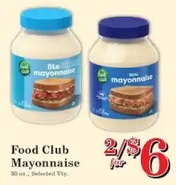 Harvest Foods Food Club Mayonnaise offer