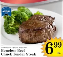 Harvest Foods Boneless Beef Chuck Tender Steak offer