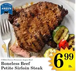 Harvest Foods Boneless Beef Petite Sirloin Steak offer