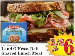 Harvest Foods Land O'Frost Deli Shaved Lunch Meat offer