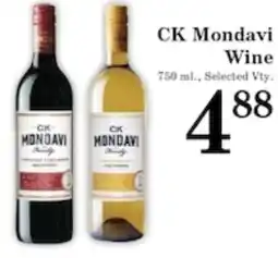 Harvest Foods CK Mondavi Wine offer