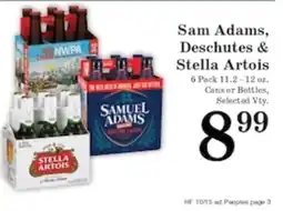 Harvest Foods Sam Adams, Deschutes & Stella Artois offer
