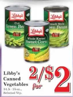 Harvest Foods Libby's Canned Vegetables offer