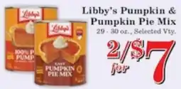 Harvest Foods Libby's Pumpkin & Pumpkin Pie Mix offer