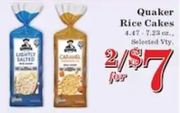 Harvest Foods Quaker Rice Cakes offer