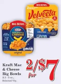 Harvest Foods Kraft Mac & Cheese Big Bowls offer