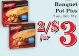 Harvest Foods Banquet Pot Pies offer