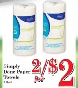 Harvest Foods Simply Done Paper Towels offer