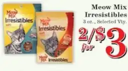 Harvest Foods Meow Mix Irresistibles offer