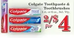 Harvest Foods Colgate Toothpaste & Toothbrushes offer