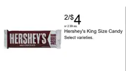 Walgreens Hershey's King Size Candy offer