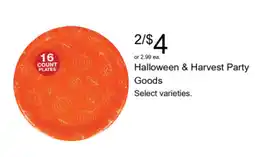 Walgreens Halloween & Harvest Party Goods offer