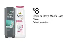Walgreens Dove or Dove Men's Bath Care offer