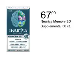 Walgreens Neuriva Memory 3D Supplements offer