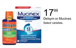 Walgreens Delsym or Mucinex offer