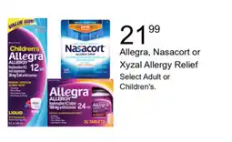 Walgreens Allegra, Nasacort or Xyzal Allergy Relief offer