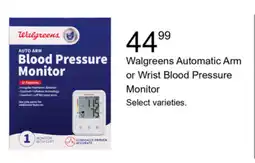 Walgreens Walgreens Automatic Arm or Wrist Blood Pressure offer