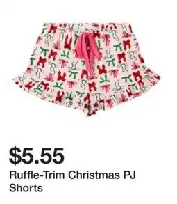 Five Below Ruffle-Trim Christmas PJ offer