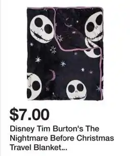Five Below Disney Tim Burton's The Nightmare Before Christmas Travel Blanket offer