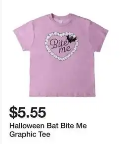 Five Below Halloween Bat Bite Me Graphic Tee offer