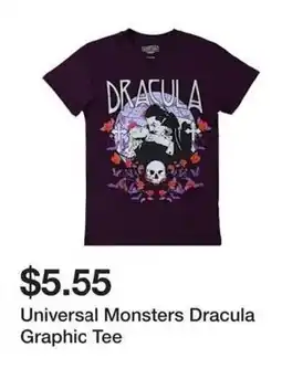 Five Below Universal Monsters Dracula Graphic Tee offer