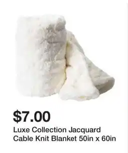 Five Below Luxe Collection Jacquard Cable Knit Blanket offer