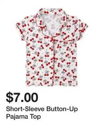Five Below Short-Sleeve Button-Up Pajama Top offer