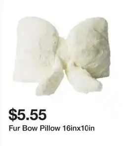 Five Below Fur Bow Pillow offer