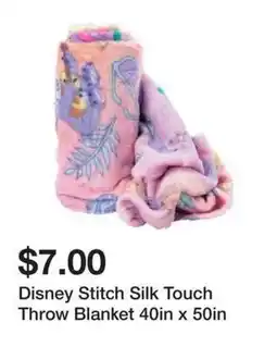 Five Below Disney Stitch Silk Touch Throw Blanket offer