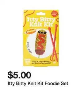 Five Below Itty Bitty Knit Kit Foodie Set offer