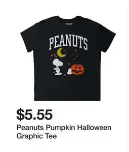 Five Below Peanuts Pumpkin Halloween Graphic Tee offer