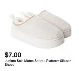 Five Below Juniors Sole Mates Sherpa Platform Slipper Shoes offer