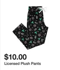 Five Below Licensed Plush Pants offer