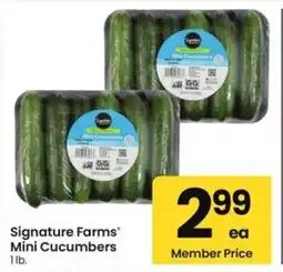 Safeway Signature Farms Mini Cucumbers offer