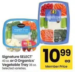 Safeway Signature SELECT or O Organics Vegetable Tray offer
