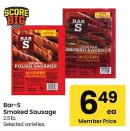 Safeway Bar-S Smoked Sausage offer